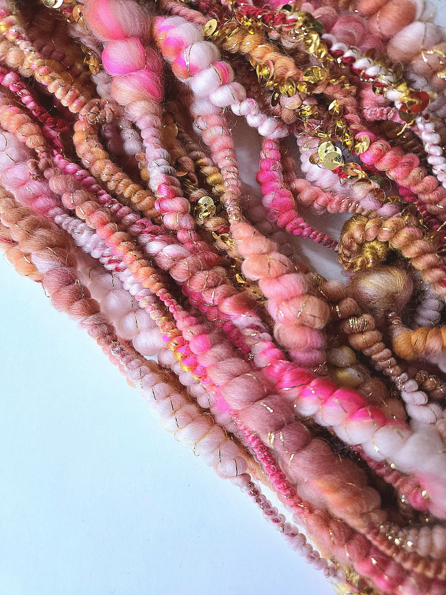 JUBILEE 10yrds, Handspun Art Yarn, Weaving and Fiber Arts, Scrap Yarn, Yarn