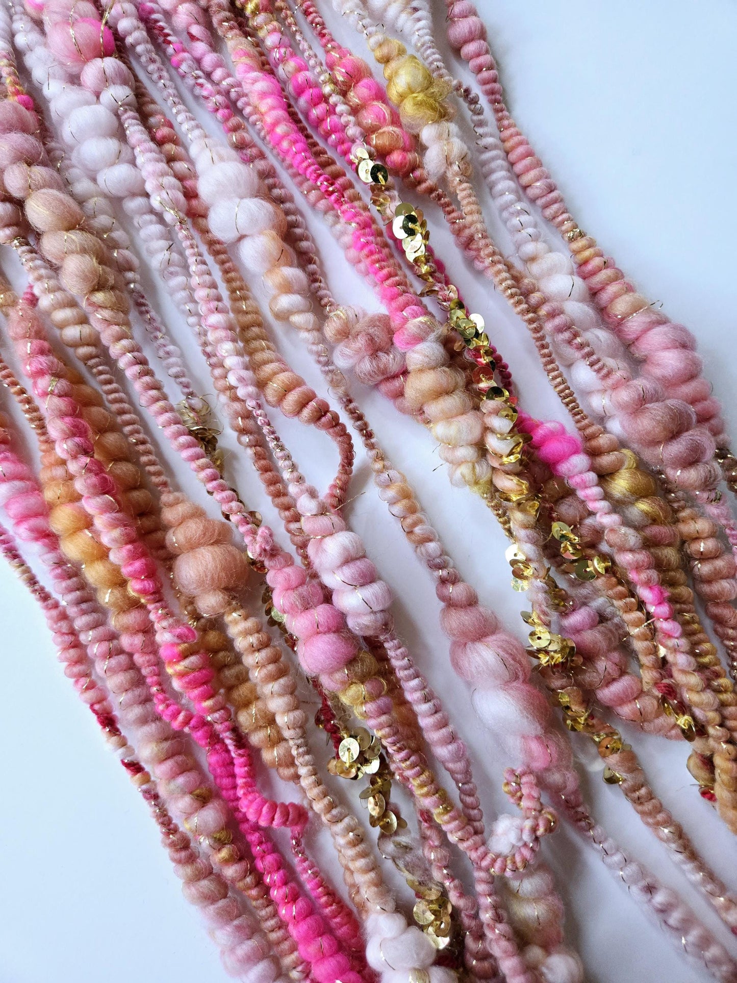JUBILEE 10yrds, Handspun Art Yarn, Weaving and Fiber Arts, Scrap Yarn, Yarn