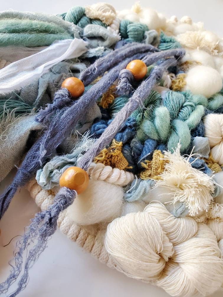 GOOD COMPANY ; weaving, Wall tapestry, round weave, cotton string, boho, bohemian, decor