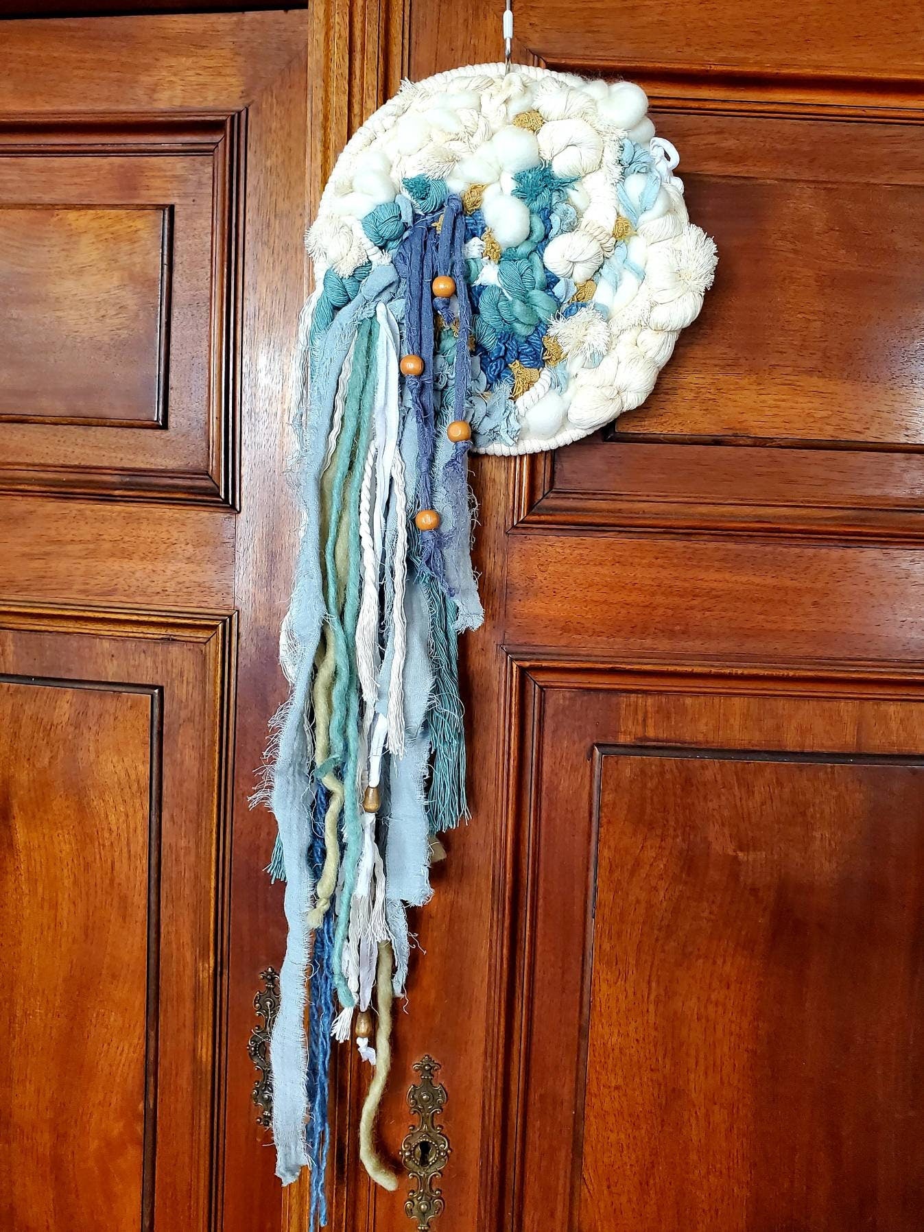 GOOD COMPANY ; weaving, Wall tapestry, round weave, cotton string, boho, bohemian, decor