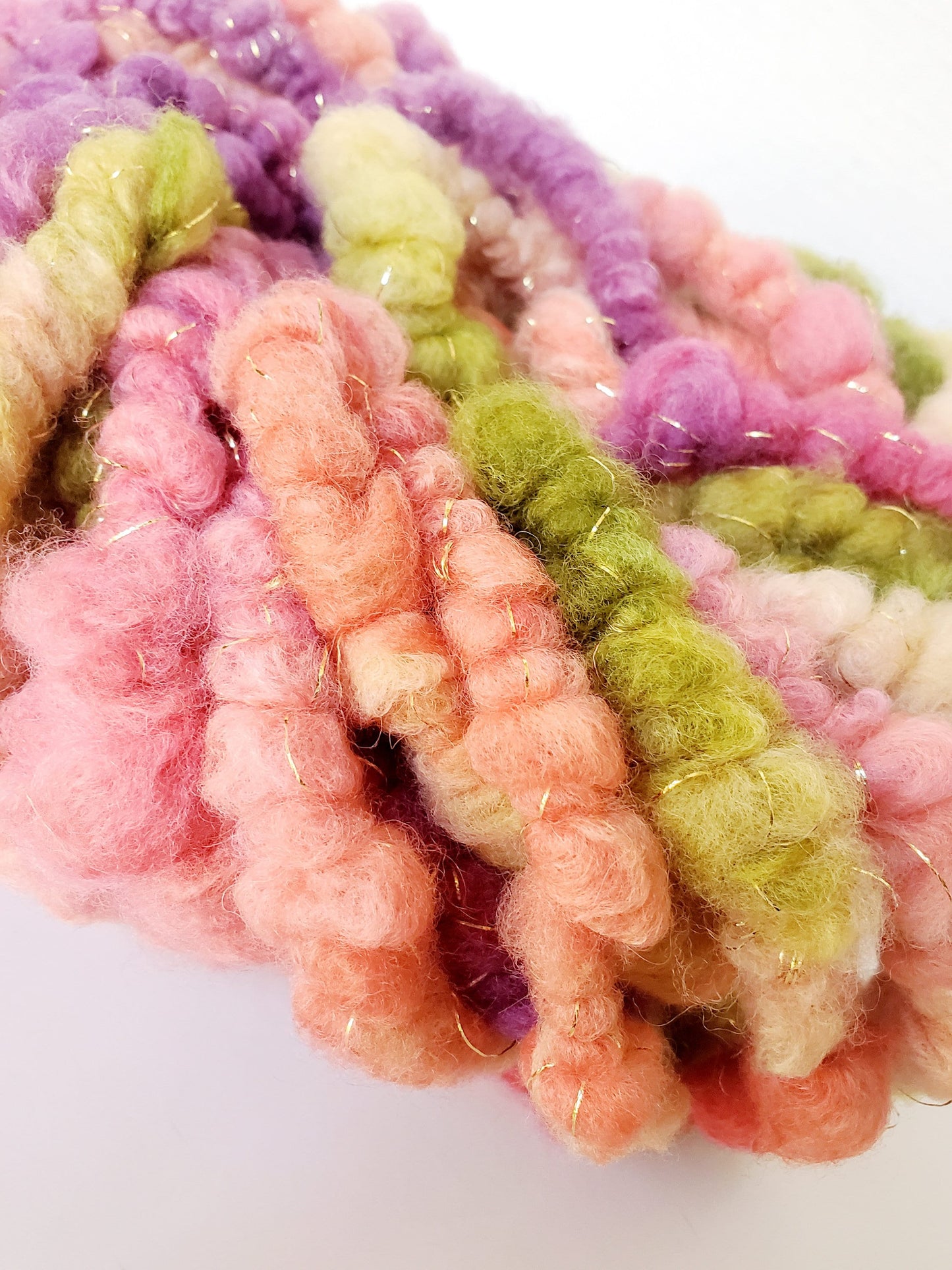 VERNA 4yrds, Handspun Art Yarn, Weaving and Fiber Arts, Scrap Yarn, Yarn