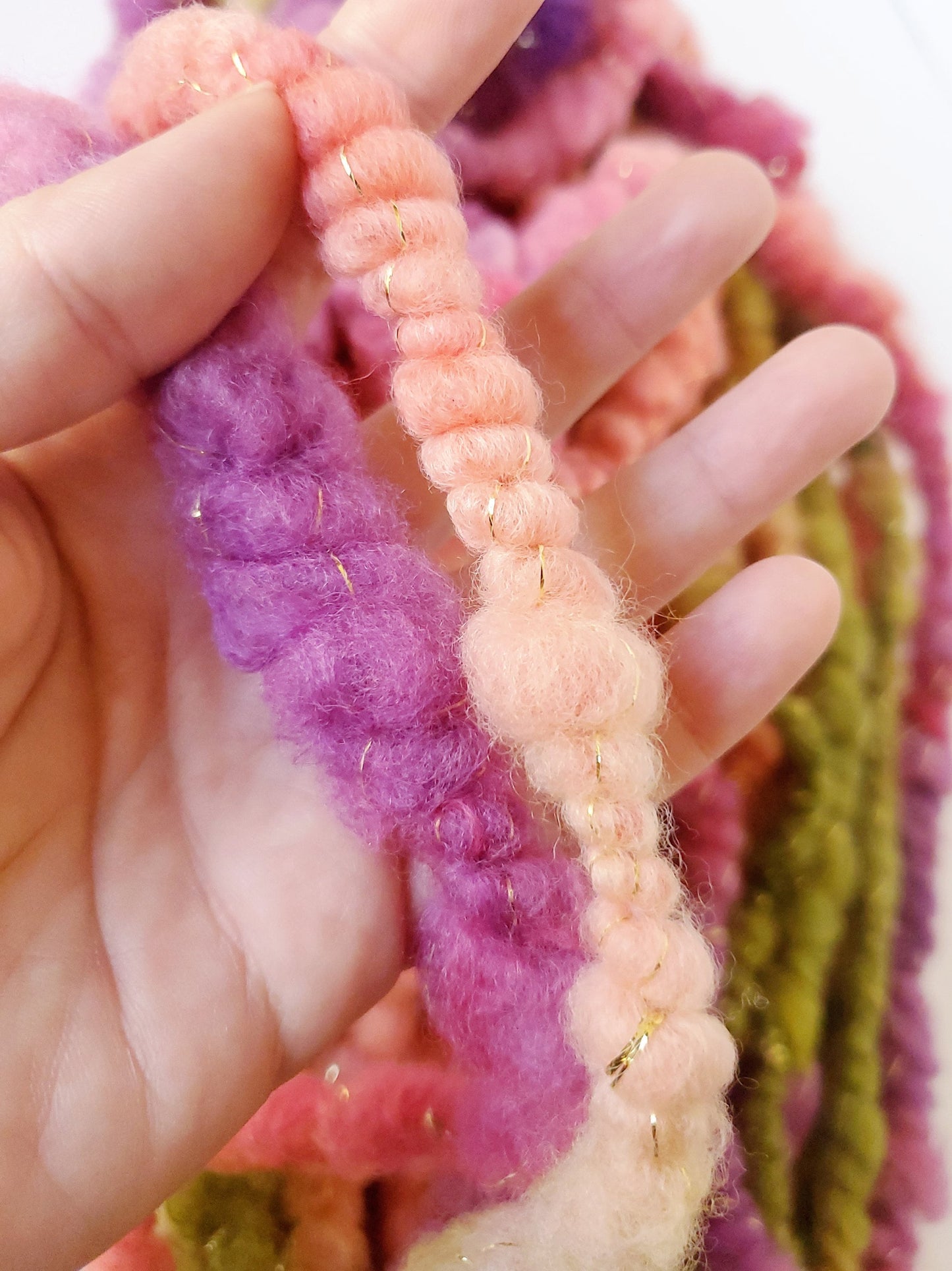VERNA 4yrds, Handspun Art Yarn, Weaving and Fiber Arts, Scrap Yarn, Yarn