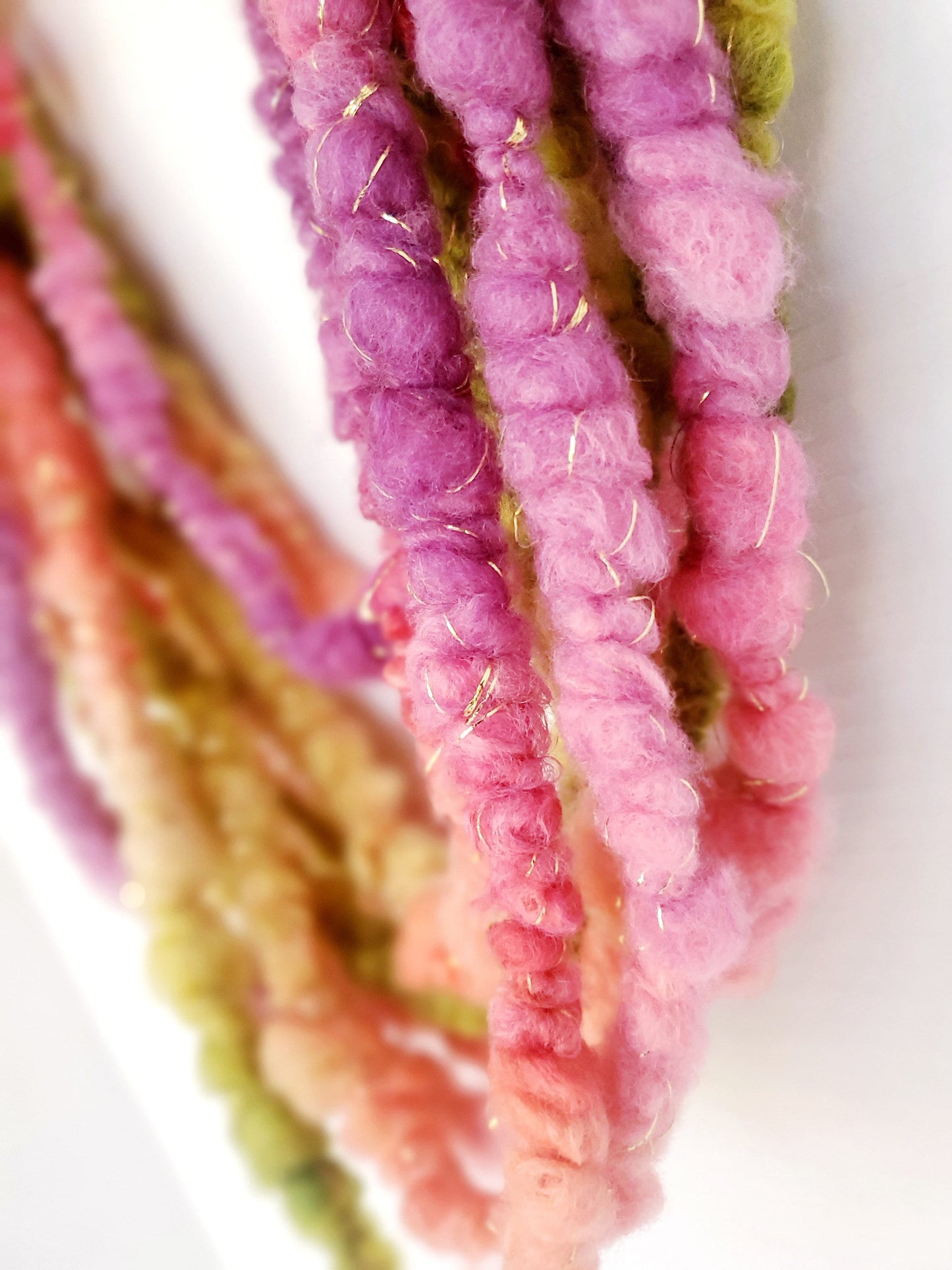 VERNA 4yrds, Handspun Art Yarn, Weaving and Fiber Arts, Scrap Yarn, Yarn