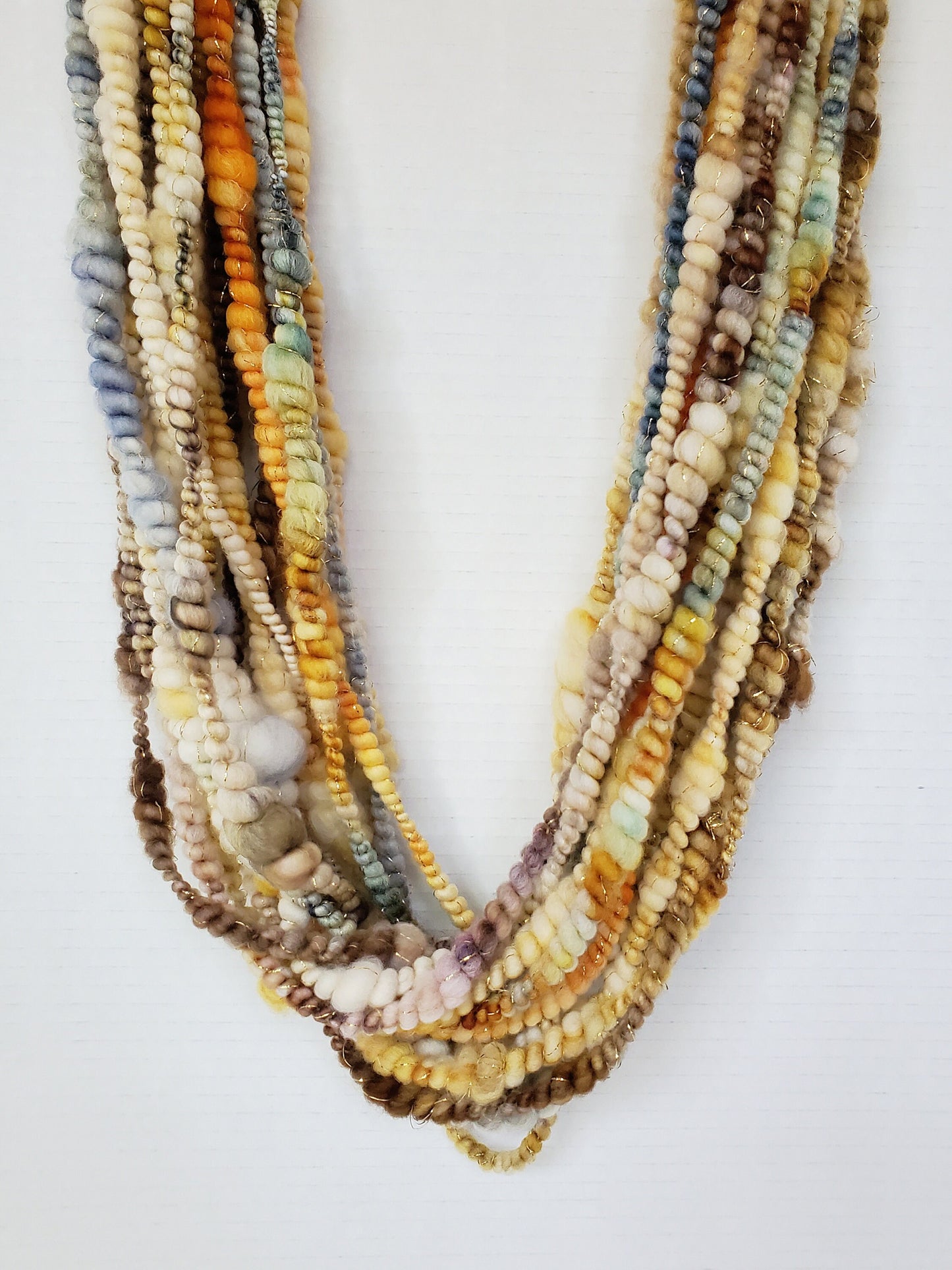 TESS 4yrds, Handspun Art Yarn, Weaving and Fiber Arts, Scrap Yarn, Yarn