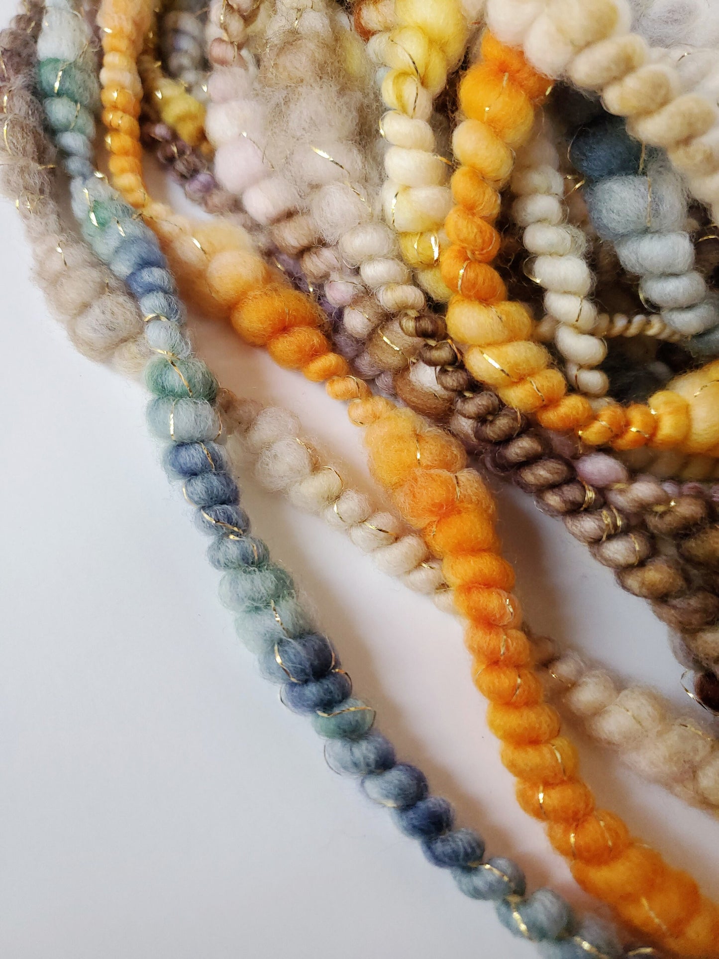 TESS 4yrds, Handspun Art Yarn, Weaving and Fiber Arts, Scrap Yarn, Yarn
