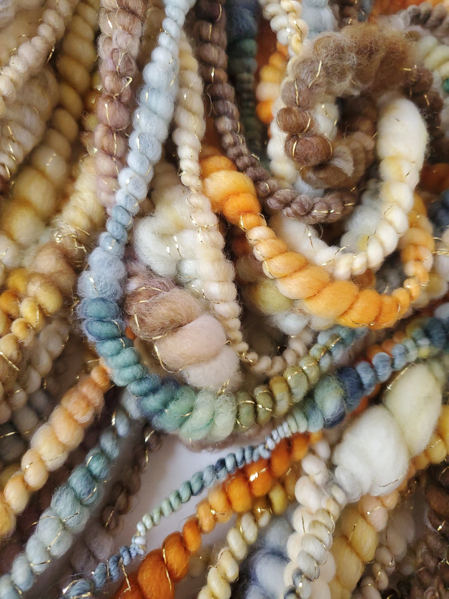 TESS 4yrds, Handspun Art Yarn, Weaving and Fiber Arts, Scrap Yarn, Yarn