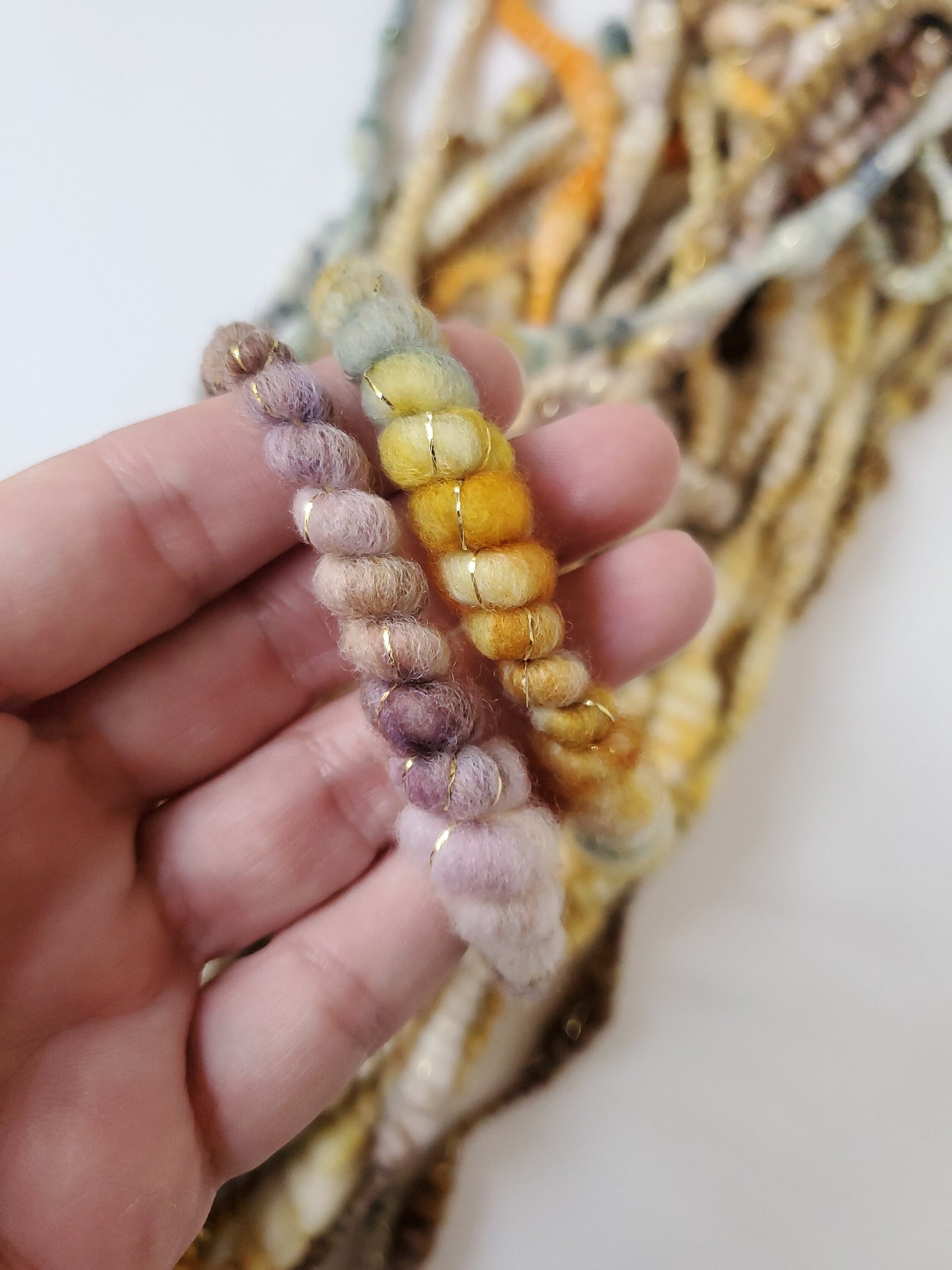 TESS 4yrds, Handspun Art Yarn, Weaving and Fiber Arts, Scrap Yarn, Yarn
