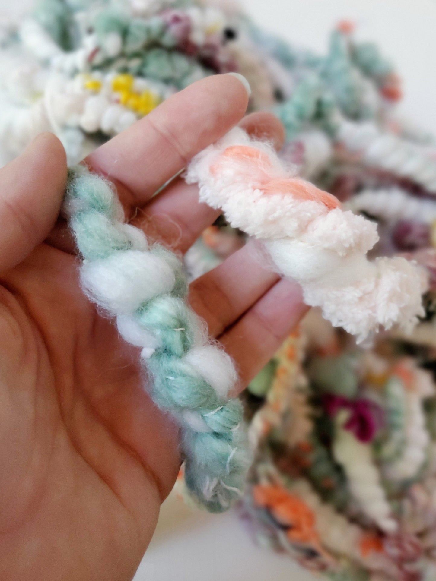 NATTIES SCRAPS 5yrds, Handspun Art Yarn, Weaving and Fiber Arts, Scrap Yarn, Yarn