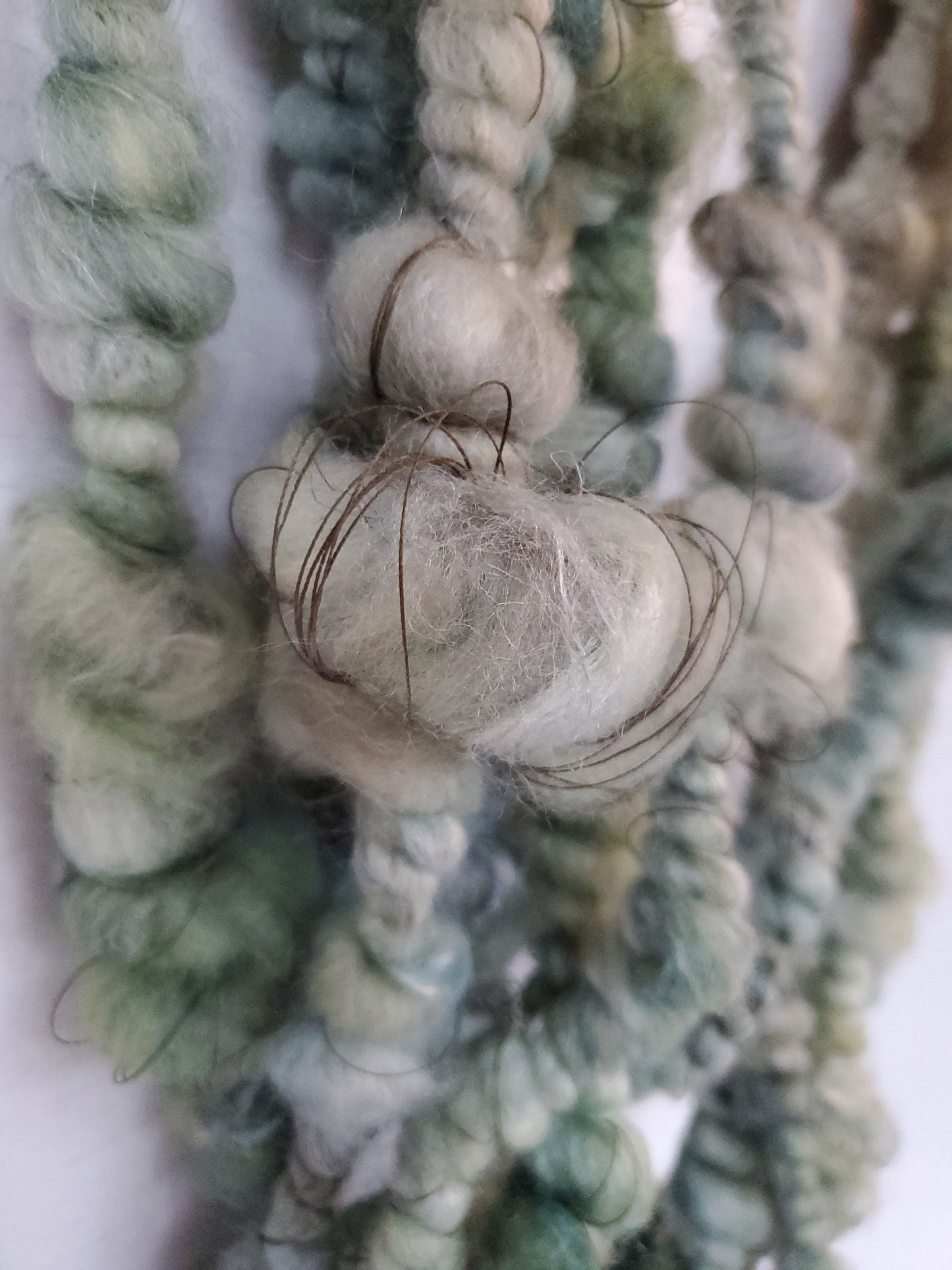 FOREST 3yrds, Handspun Art Yarn, Weaving and Fiber Arts, Scrap Yarn, Yarn