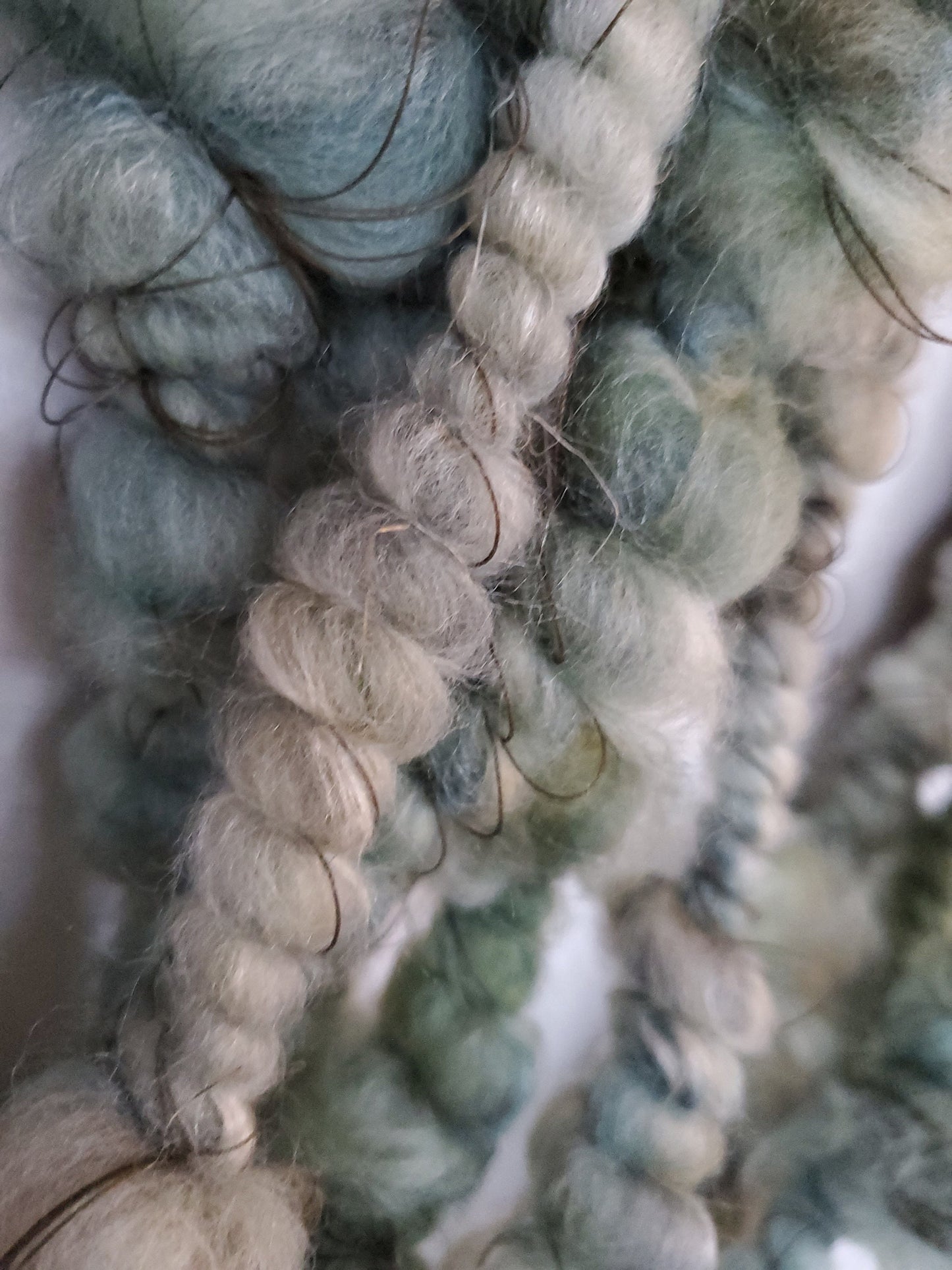 FOREST 3yrds, Handspun Art Yarn, Weaving and Fiber Arts, Scrap Yarn, Yarn