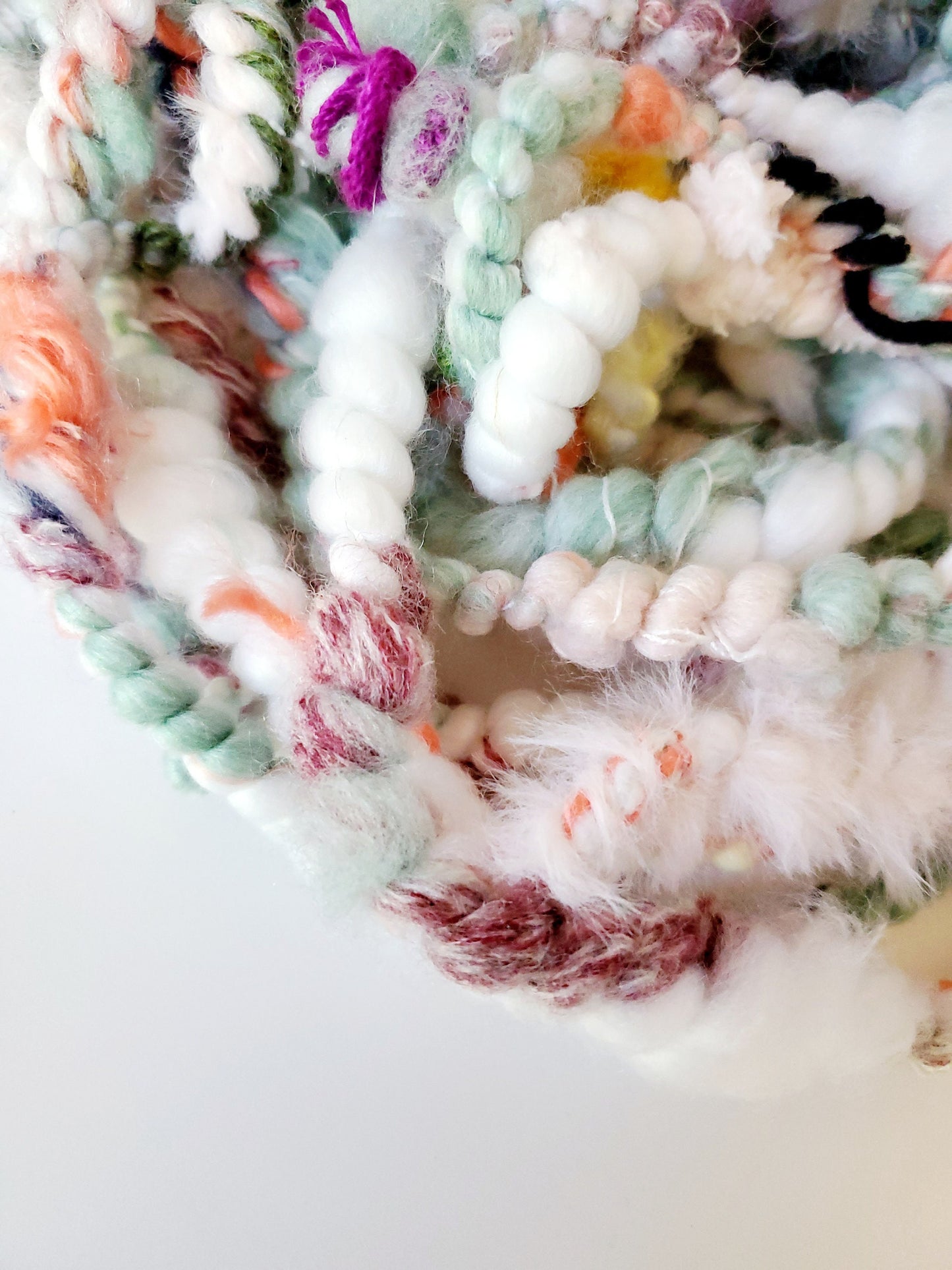 NATTIES SCRAPS 5yrds, Handspun Art Yarn, Weaving and Fiber Arts, Scrap Yarn, Yarn