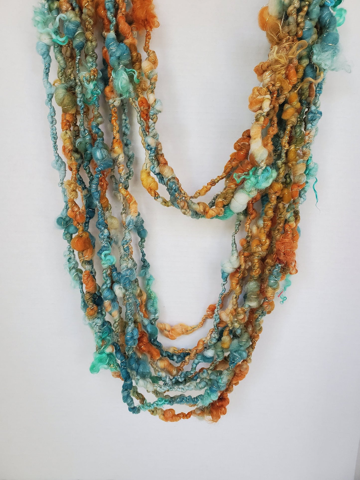 PATINA (dbl coil) 5yrds, Handspun Art Yarn, Weaving and Fiber Arts, Scrap Yarn, Yarn
