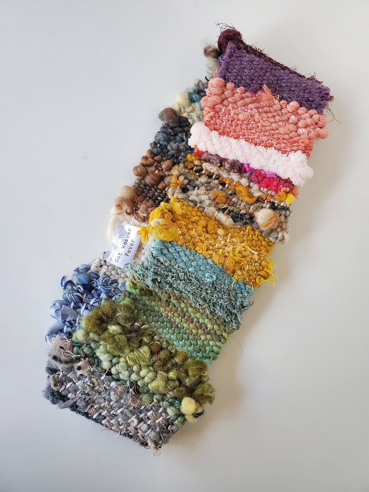 INFINITY SCARF 5, Handspun Art Yarn, Weaving and Fiber Arts, Scrap Yarn, Yarn, woven scarf