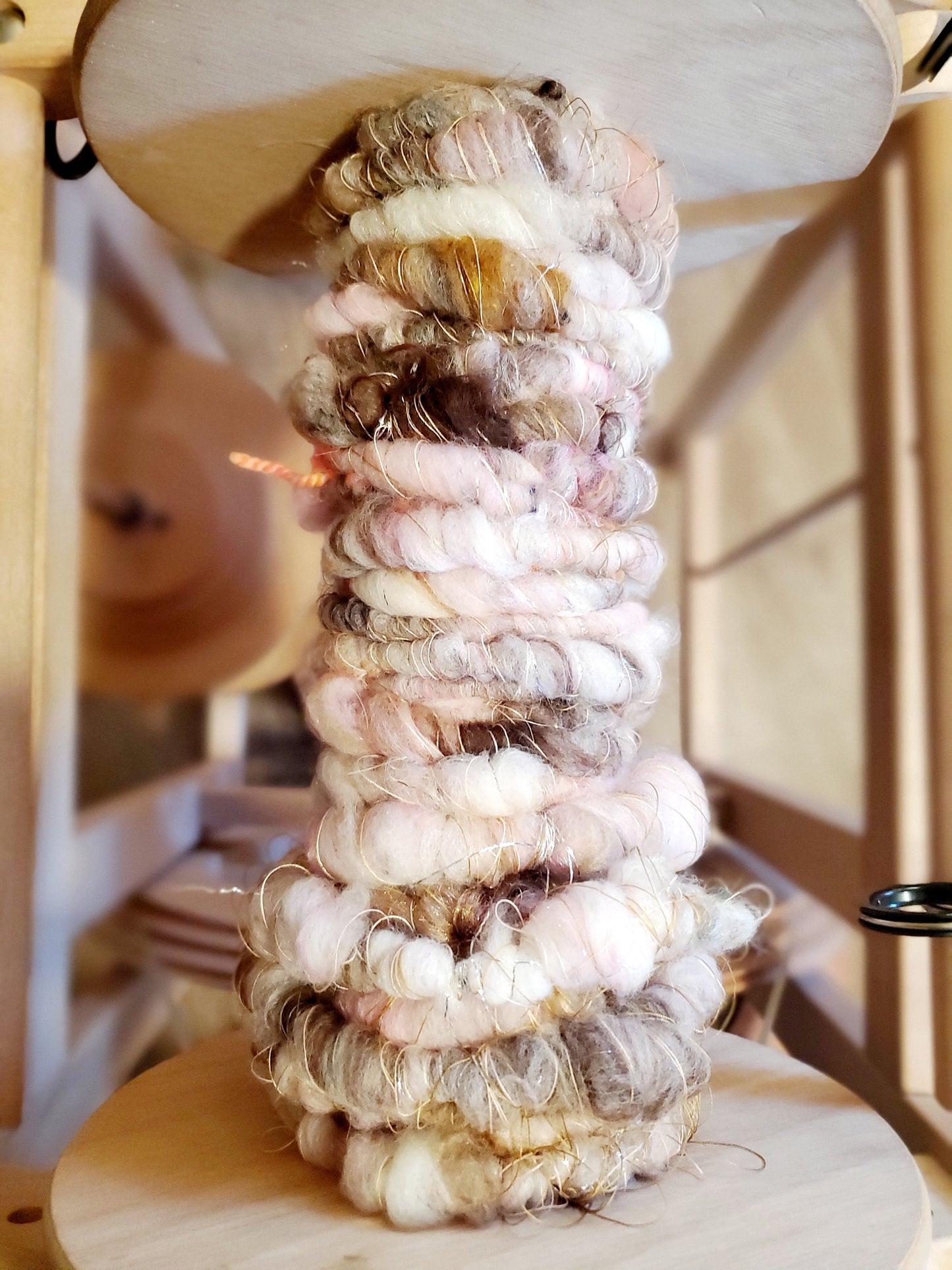 BOHO BAE SINGLE 3.5yrds, Handspun Art Yarn, Weaving and Fiber Arts, Scrap Yarn, Yarn