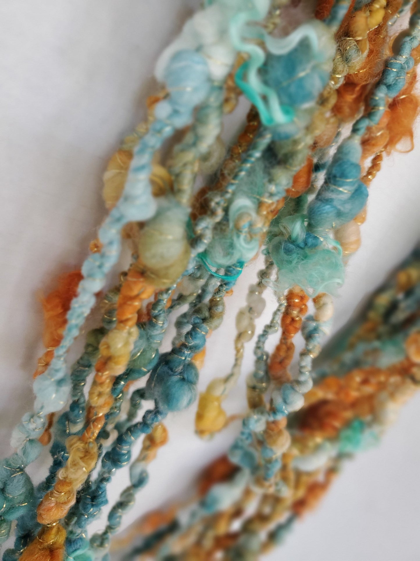 PATINA (dbl coil) 5yrds, Handspun Art Yarn, Weaving and Fiber Arts, Scrap Yarn, Yarn