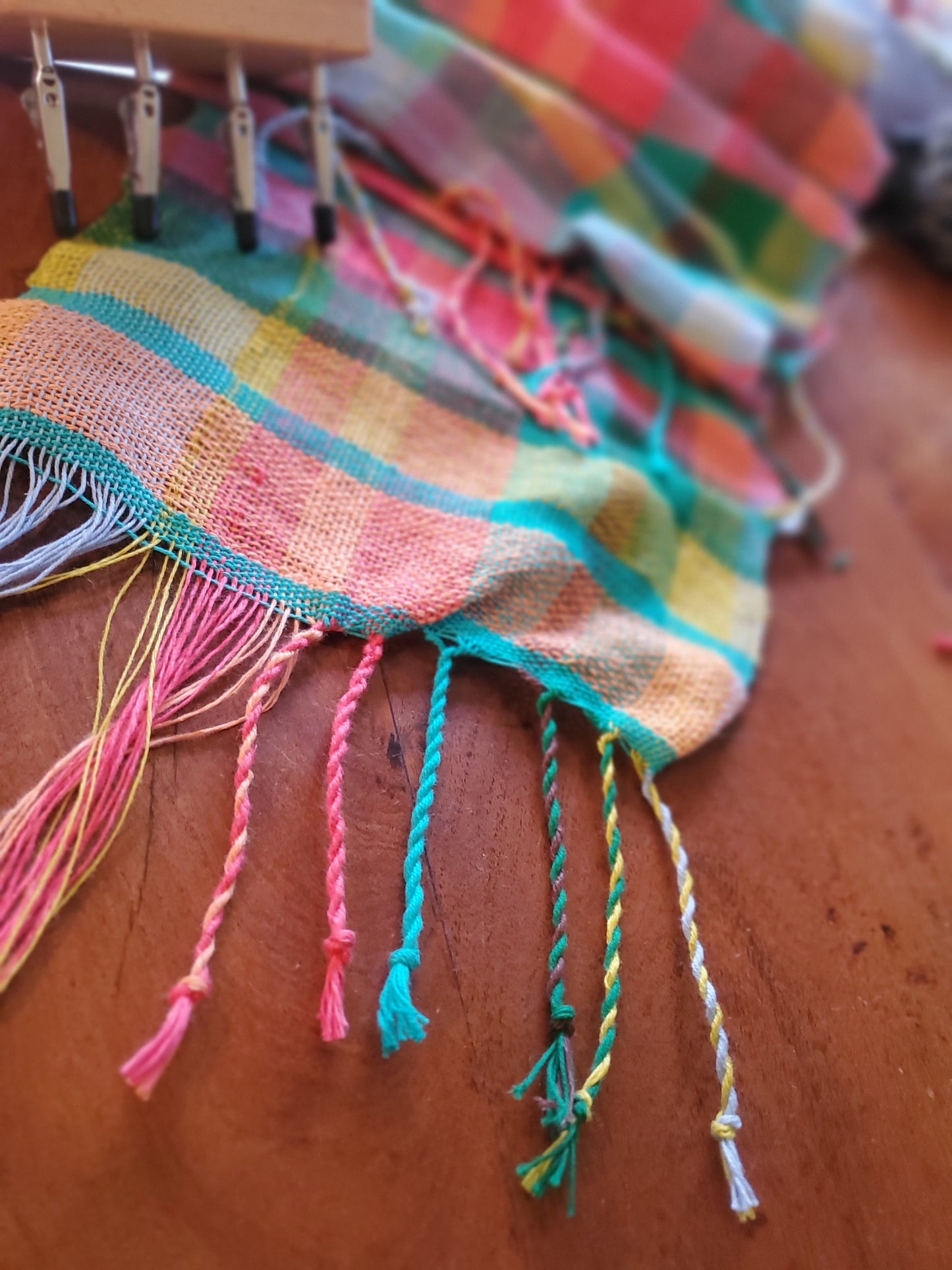 HANDWOVEN SCARF, Weaving and Fiber Arts, Yarn, woven scarf