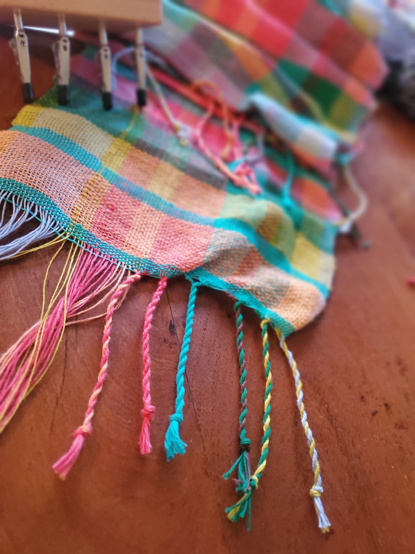 HANDWOVEN SCARF, Weaving and Fiber Arts, Yarn, woven scarf
