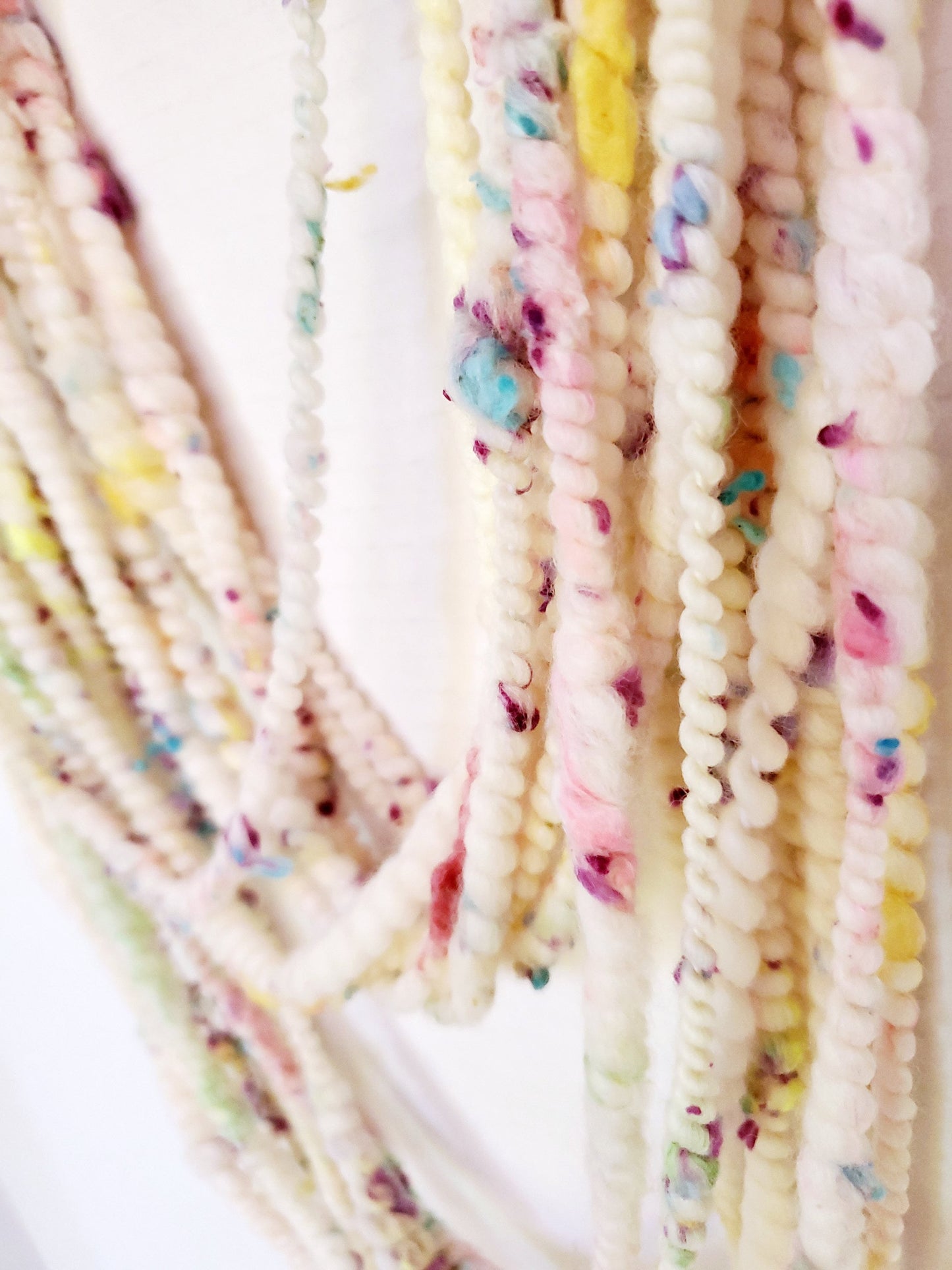 FUNFETTI 14yrds, Handspun Art Yarn, Weaving and Fiber Arts, Scrap Yarn, Yarn
