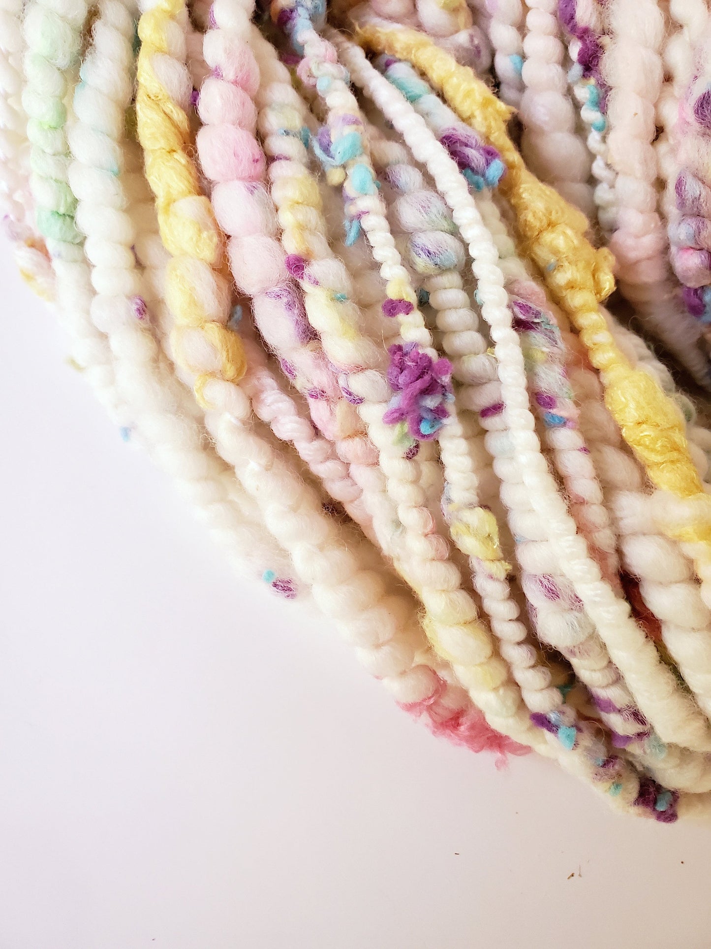 FUNFETTI 14yrds, Handspun Art Yarn, Weaving and Fiber Arts, Scrap Yarn, Yarn