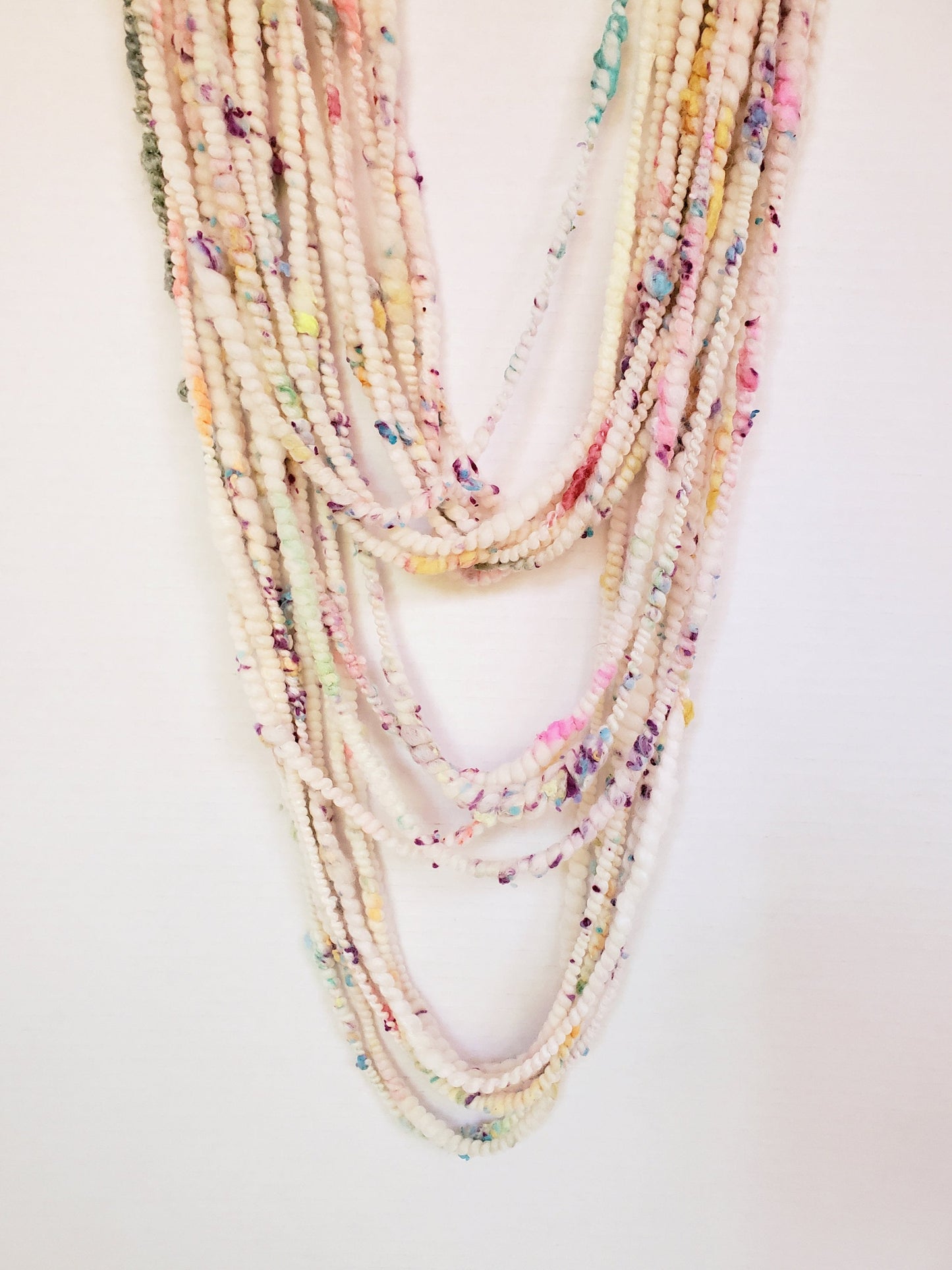 FUNFETTI 14yrds, Handspun Art Yarn, Weaving and Fiber Arts, Scrap Yarn, Yarn