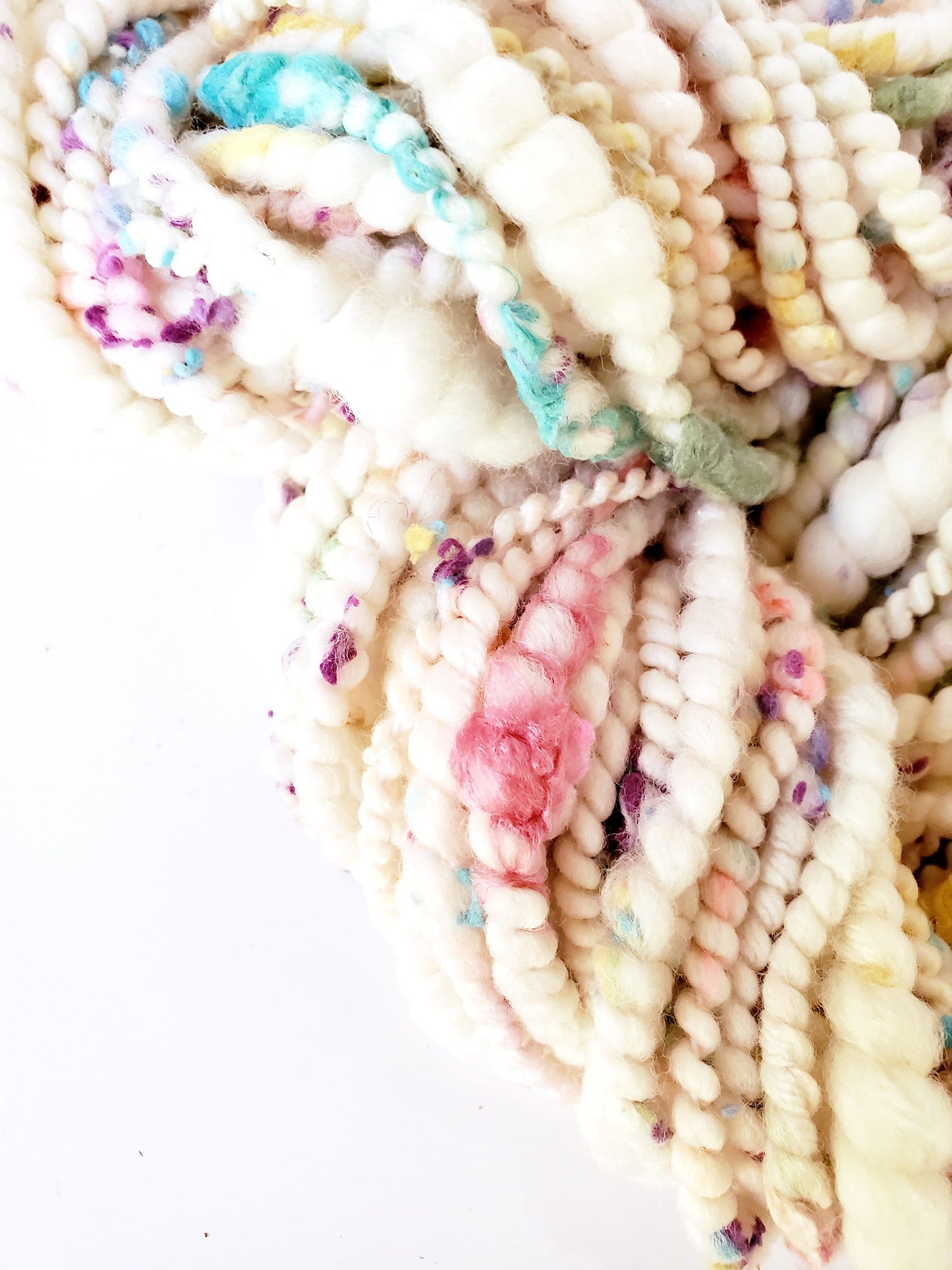 FUNFETTI 14yrds, Handspun Art Yarn, Weaving and Fiber Arts, Scrap Yarn, Yarn