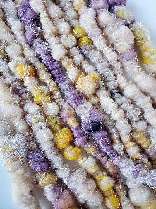 NEST 2.5yrds, Handspun Art Yarn, Weaving and Fiber Arts, Scrap Yarn, Yarn