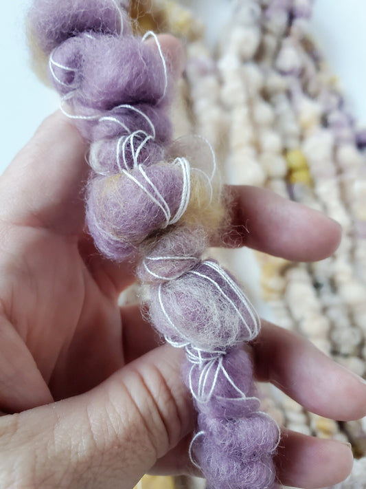 NEST 2.5yrds, Handspun Art Yarn, Weaving and Fiber Arts, Scrap Yarn, Yarn