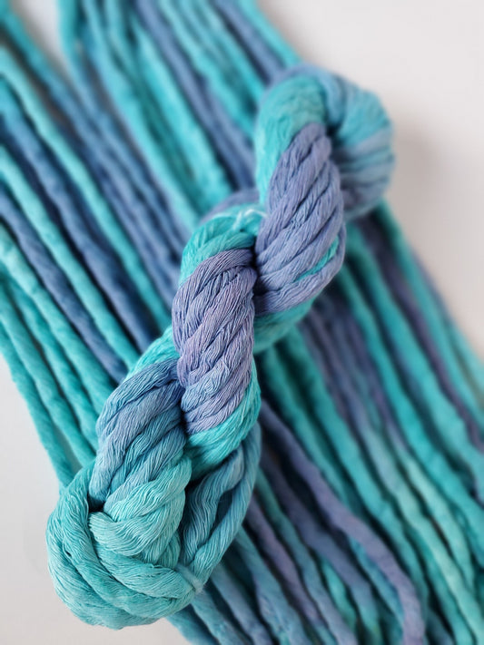 5mm MARINE cotton macrame string 10yrds, Handspun Art Yarn, Weaving and Fiber Arts, Scrap Yarn, Yarn, macramé, cotton string