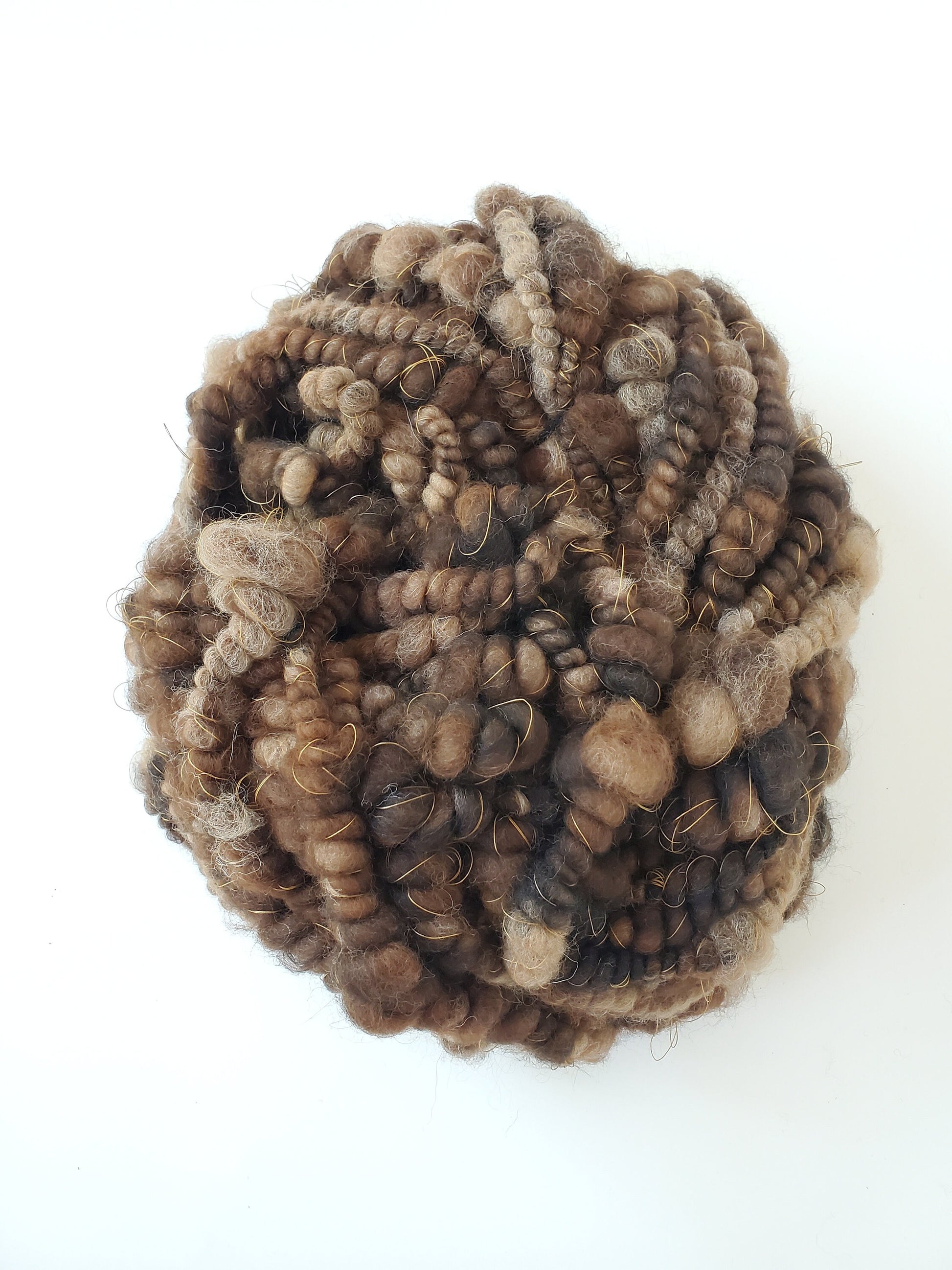 BURNT 4yrds, Handspun Art Yarn, Weaving and Fiber Arts, Scrap Yarn, Yarn