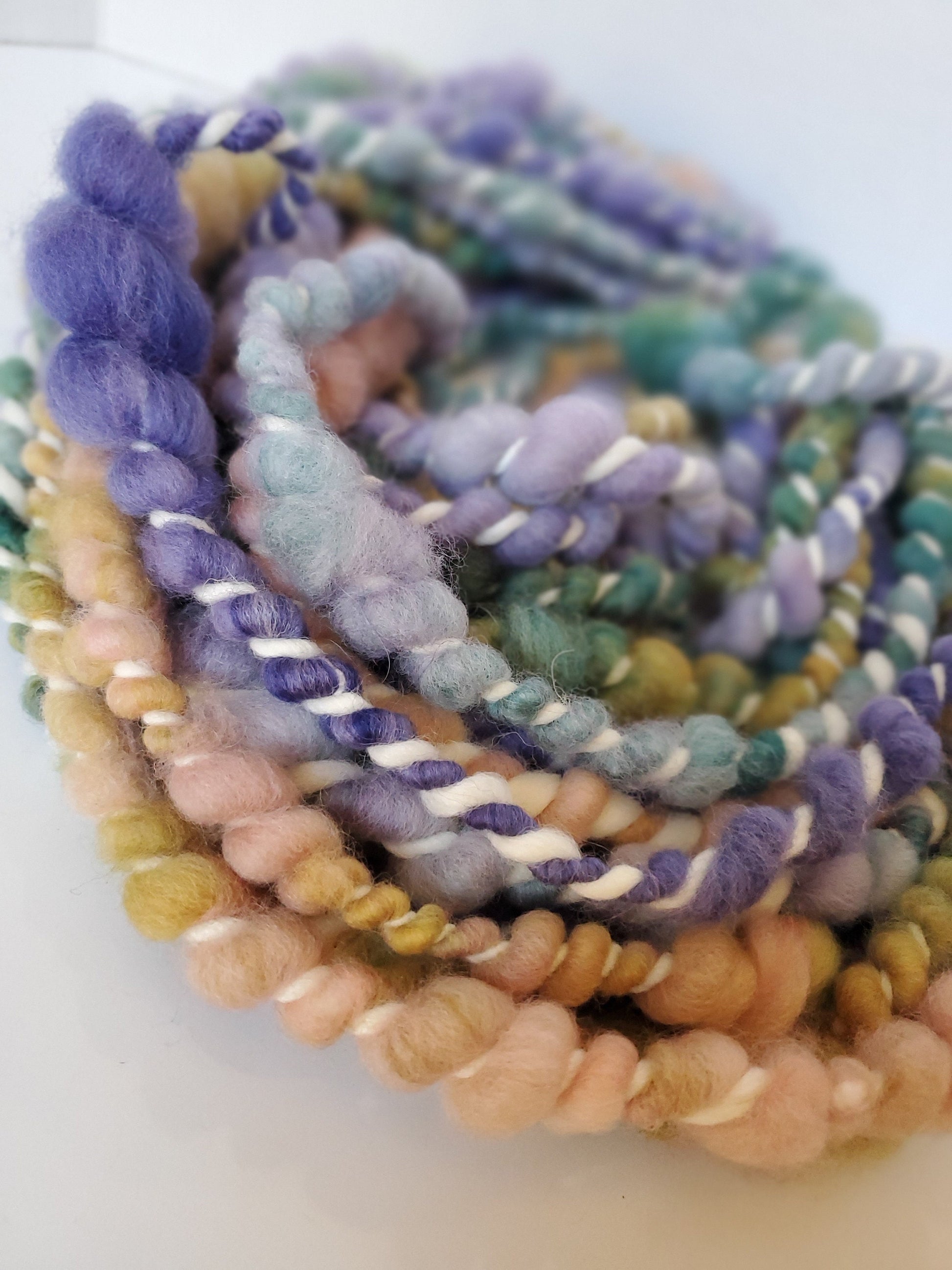 ZANY 4yrds, Handspun Art Yarn, Weaving and Fiber Arts, Scrap Yarn, Yarn