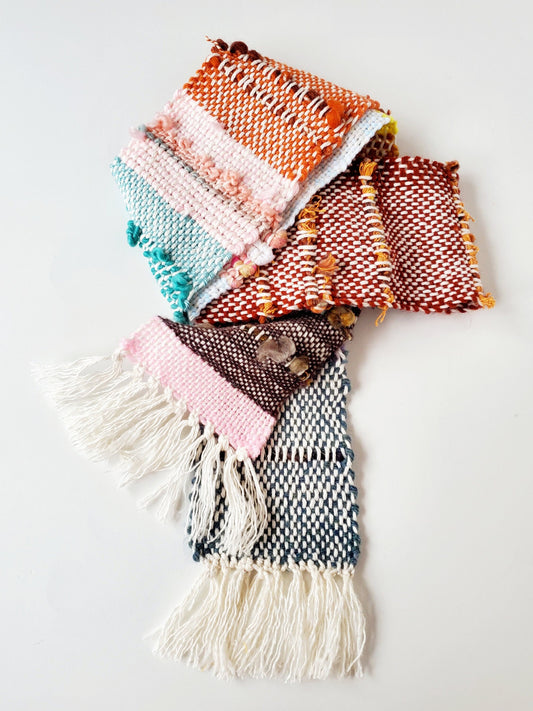 HANDSPUN SCARF, Handspun Art Yarn, Weaving and Fiber Arts, Scrap Yarn, Yarn