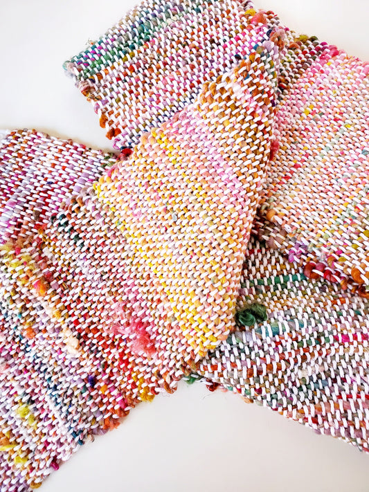 HANDSPUN SCARF, Handspun Art Yarn, Weaving and Fiber Arts, Scrap Yarn, Yarn, woven scarf