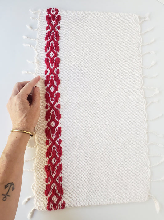 perfectly imperfect HANDWOVEN HAND TOWEL, Handspun Art Yarn, Weaving and Fiber Arts, Scrap Yarn, Yarn, woven towel rag