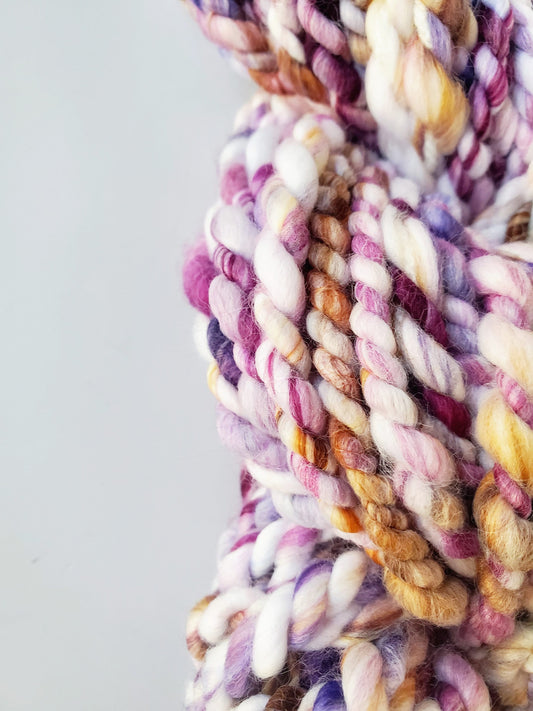 FIG faux cashmere 2-ply 6.5yrds, Handspun Art Yarn, Weaving and Fiber Arts, Scrap Yarn, Yarn