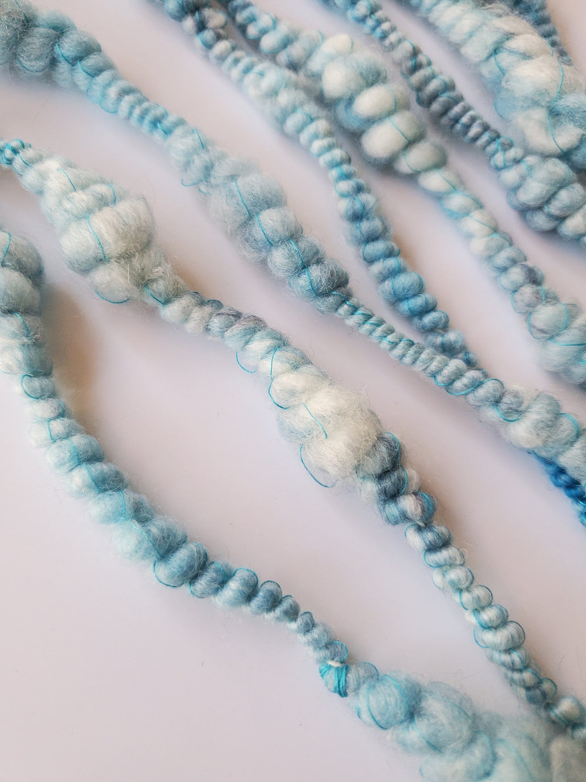 WAVES 5yrds, Handspun Art Yarn, Weaving and Fiber Arts, Scrap Yarn, Yarn