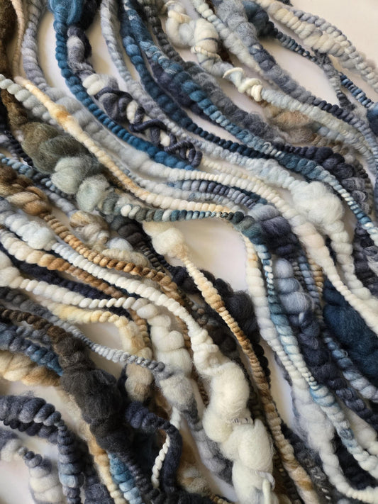 SWEET DREAMS 10yrds, Handspun Art Yarn, Weaving and Fiber Arts, Scrap Yarn, Yarn