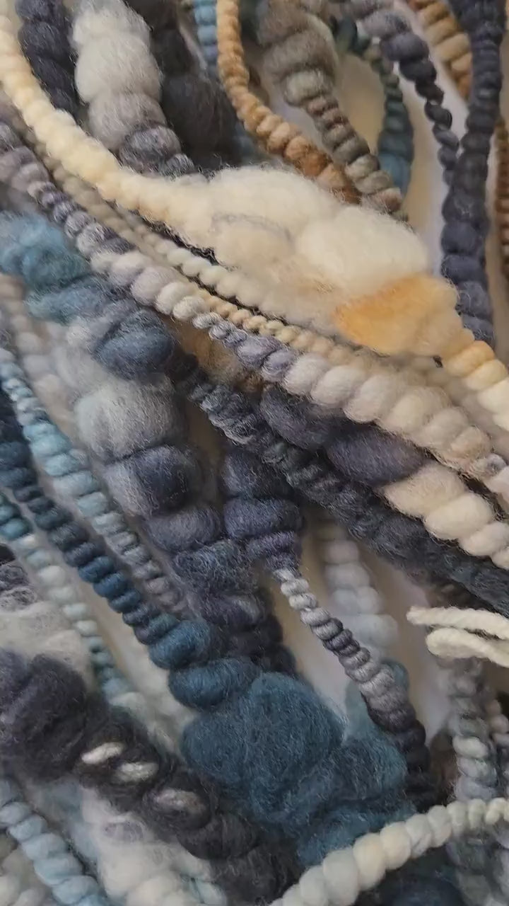 SWEET DREAMS 10yrds, Handspun Art Yarn, Weaving and Fiber Arts, Scrap Yarn, Yarn