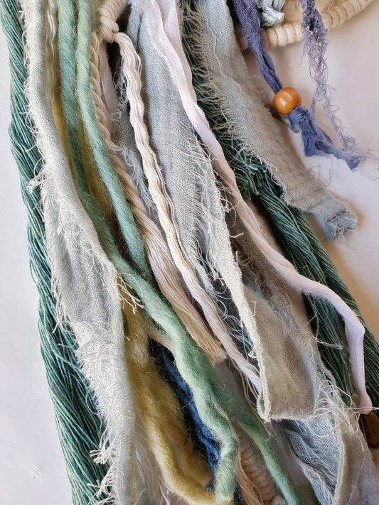 GOOD COMPANY ; weaving, Wall tapestry, round weave, cotton string, boho, bohemian, decor
