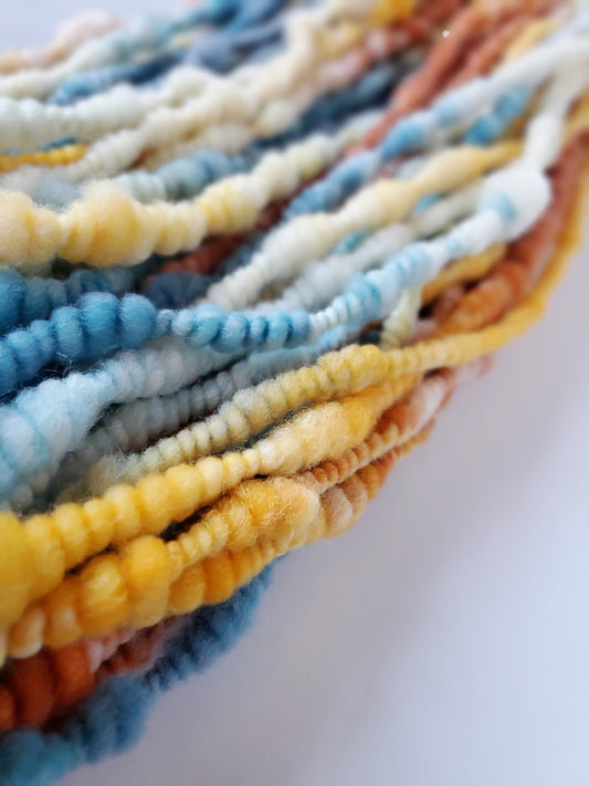 SAHARA 5yrds, Handspun Art Yarn, Weaving and Fiber Arts, Scrap Yarn, Yarn