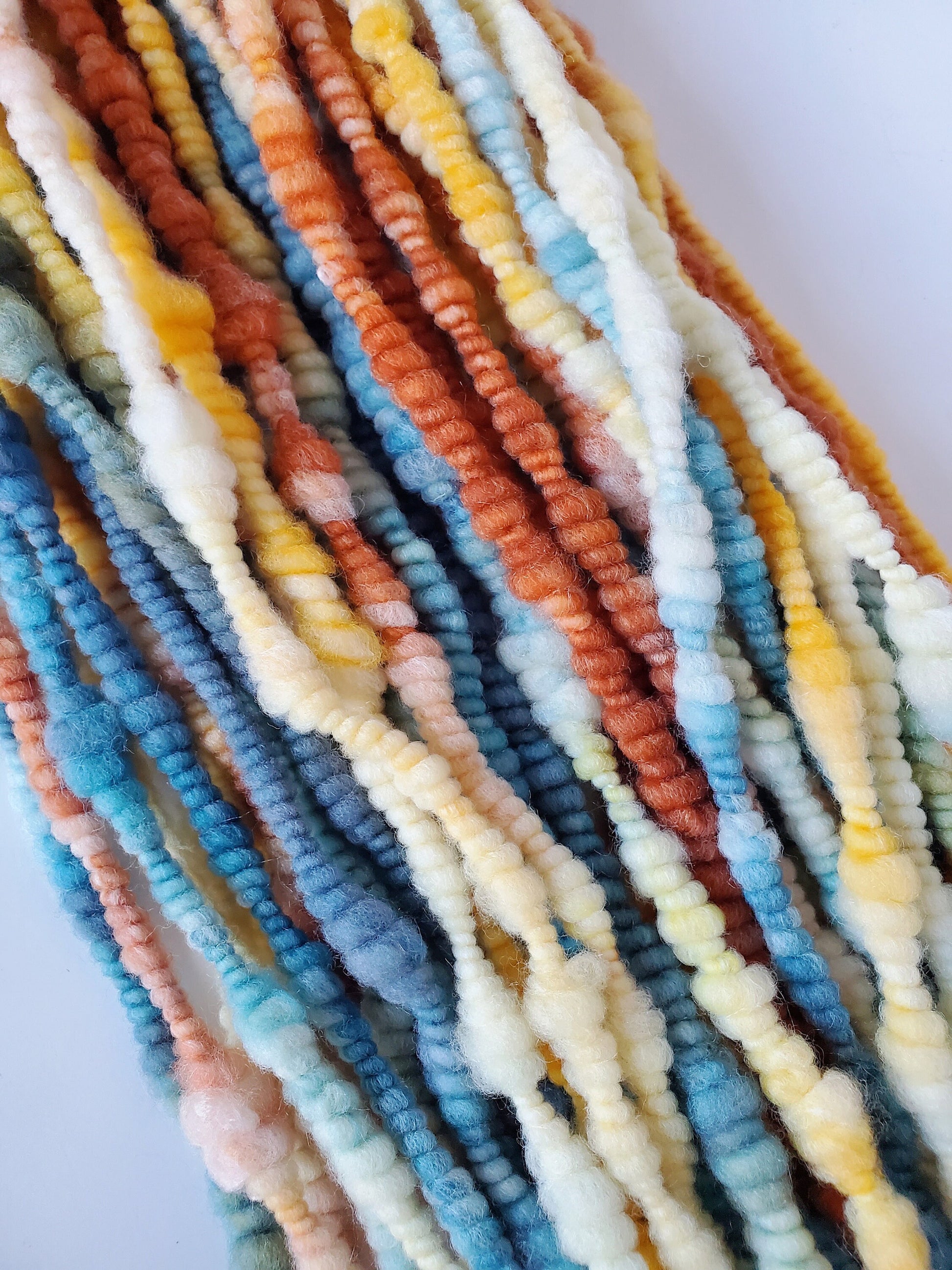 SAHARA 5yrds, Handspun Art Yarn, Weaving and Fiber Arts, Scrap Yarn, Yarn
