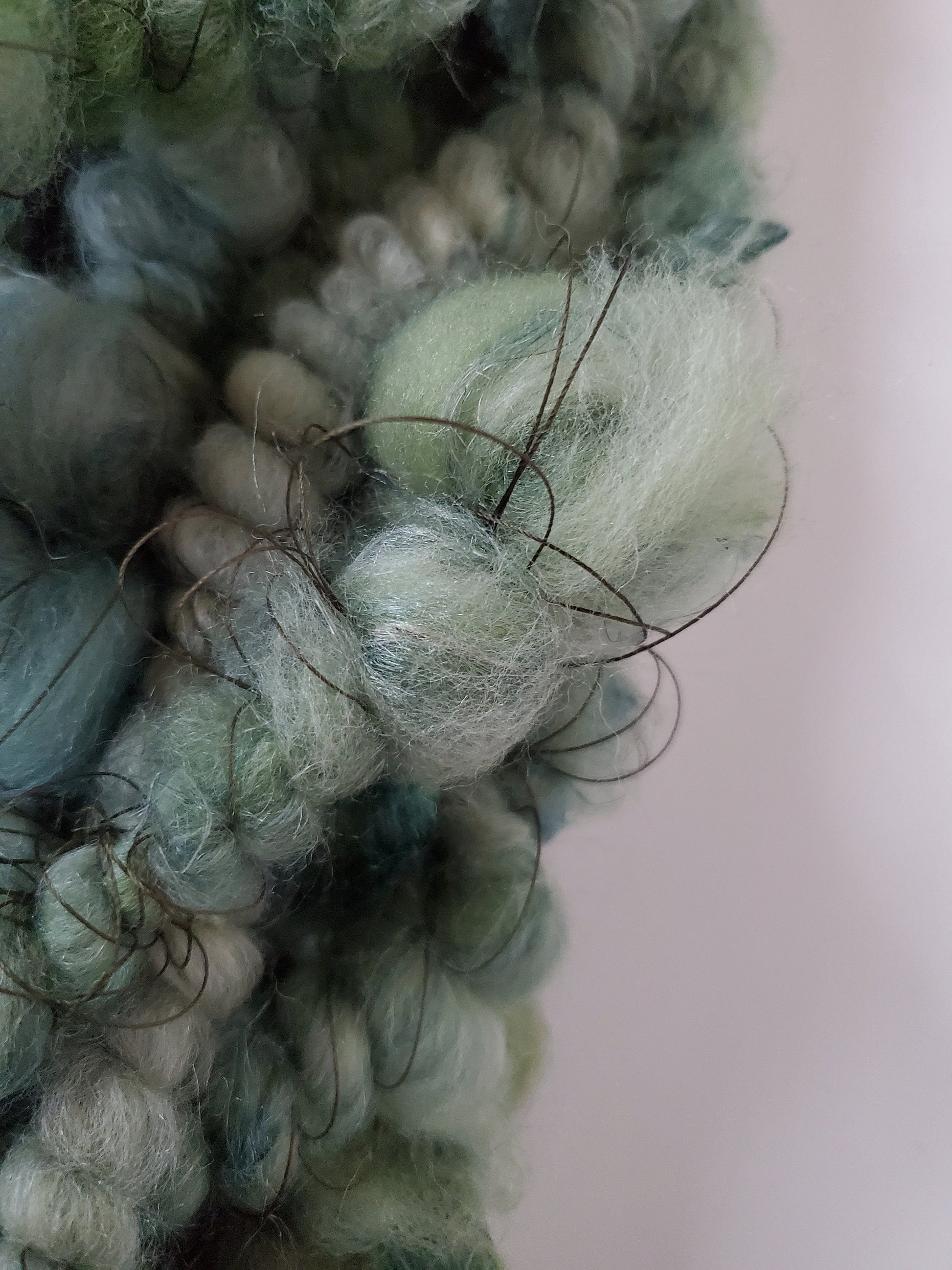 FOREST 3yrds, Handspun Art Yarn, Weaving and Fiber Arts, Scrap Yarn, Yarn