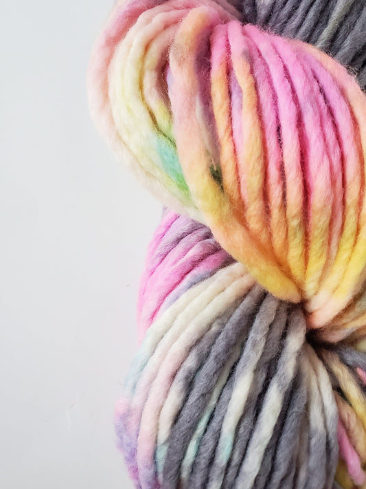 EASTER BUNNY Hand dyed super chunky art yarn 20yrds, Handspun Art Yarn, Weaving and Fiber Arts, Scrap Yarn, Yarn