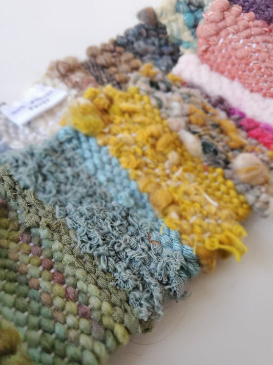 INFINITY SCARF 5, Handspun Art Yarn, Weaving and Fiber Arts, Scrap Yarn, Yarn, woven scarf